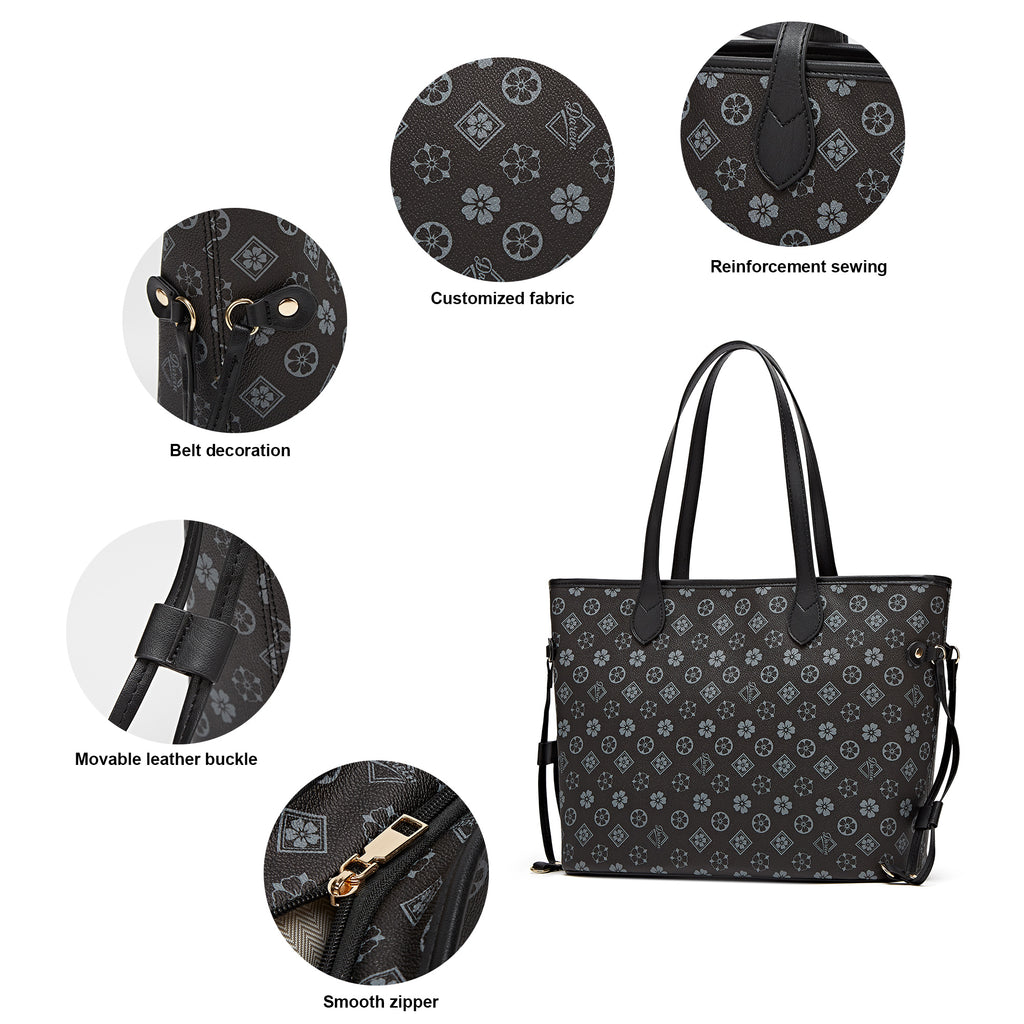 Tote Bags for Women Leather Tote Purse Crossbody Bags with Pockets Top Handle Shoulder Handbags Satchel Bags for Travel Work