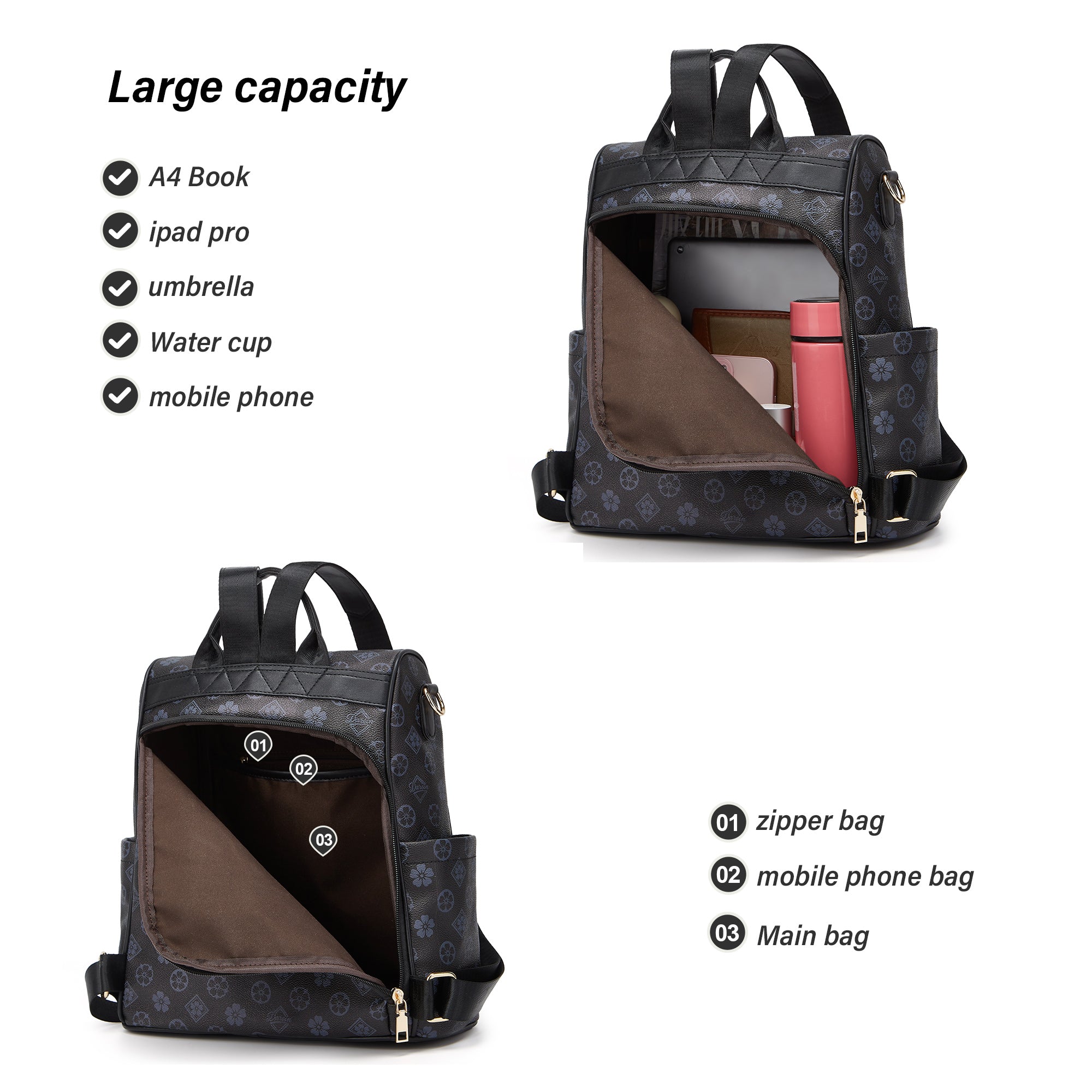 Backpack Purse for Women Teacher Bag Women Backpacks Leather Travel Backpack Fashion